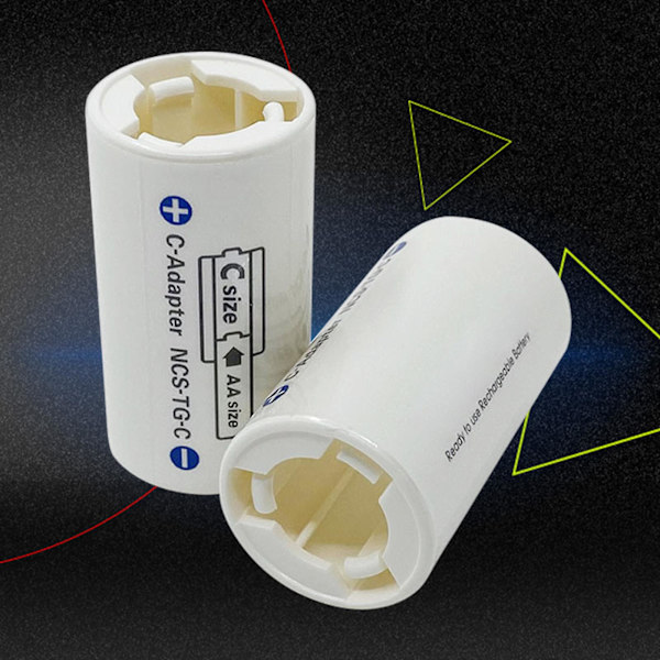 Aa till C storlek parallellanslutning batteriadapter konverteringsfodral