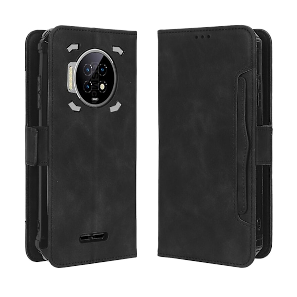 Fodral för Oukitel Wp19 Omslag Justerbar Avtagbar Kortficka Magnetisk Stängning Läderplånboksfodral Svart Black A