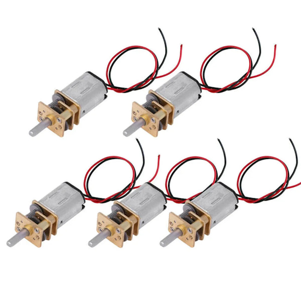 5 stk. Micro Mini N20 Gear Motor DC 3V -6V Langsom Hastighed Fuld Metal Gearkasse Reducer Legetøj DC Gear Langsom Motor