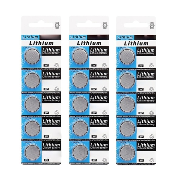 CR2032 150mAh knappcellebatteri 3V Langvarig sett for elektroniske fjernkontroller 0.07 3 pcs