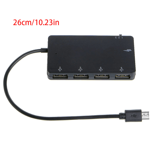 USB C Hub, 5 i 1 USB-C Splitter med 4 USB-grænseflader USB Han til Mikro USB Hun Adapter til Smartphone Tablets