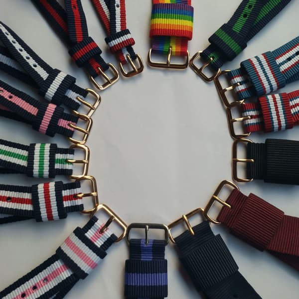 4 stk canvas nylonremme til kvinder og mænd - 10mm