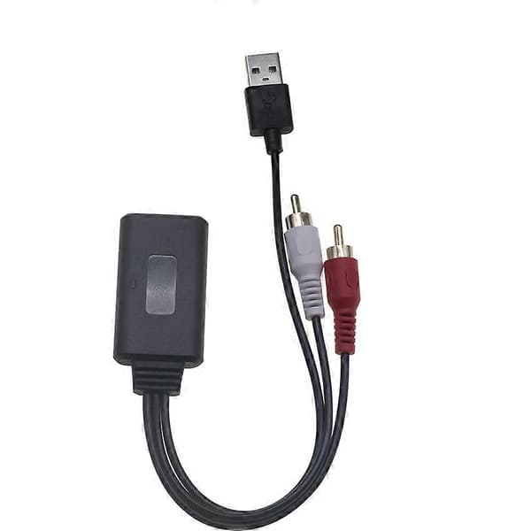 Bil Universal 2RCA Gränssnitt Trådlös Bluetooth-modul Musikadapter AUX Ljud USB-anslutning