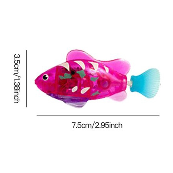 Simulert elektrisk fisk med lys søt induksjon katt interaktivt leketøy 5PCrandom Color