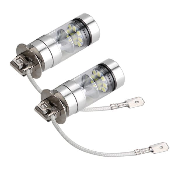 2st H3 6000K 100W LED 20-SMD Hög Effekt Dim Körning DRL Glödlampor HID