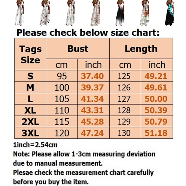 Kvinde Sommer Kortærmet Lang Kjole Hæklet Maxi Kjoler Sort Hvid Tie Dye 3XL Stribe Stripe 2XL