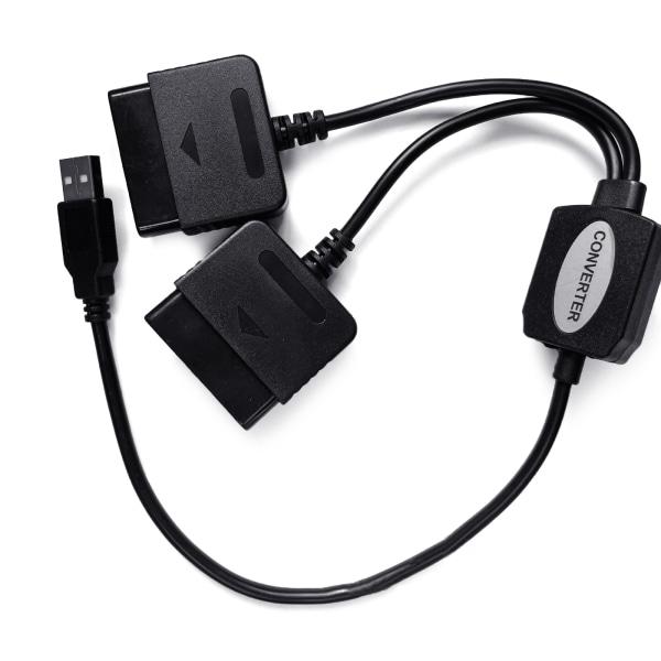 SQBB 2 i 1 adapterkonverter uten driver for PS2 for PS3 Joypad Gamepad til for PS3 PC USB spillkontrolleradapter erstatning