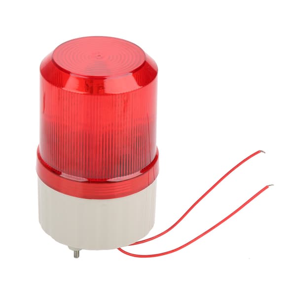 220V rød LED advarselslys, lyd- og lysalarmsystem, roterende lys, nød-LED blitzlys-1 stk.