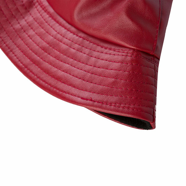 Unisex Mode Hinkhatt PU Läder Regnhatt Vattentät (röd) Red