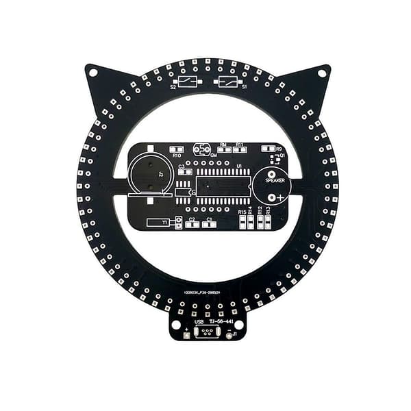 Elektronisk klockkit Ljusstyrd temperatur larmklocka montering DIY svetsdelar 51 Lätt-