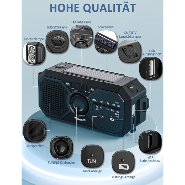 IC NOE Solradio Portabel vevradio nostalgiska radioapparater