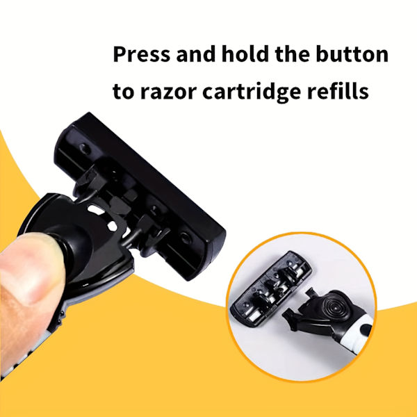 Herre 3-lags Razor Blade Manuell barbering for menn Erstatt hode Komfortable barberblader 1Holder And 30Blades