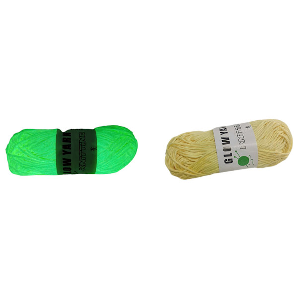 50g/kugle Sjovt Strikkegarn Håndstrikning Farverigt Glødende Garn DIY Nøglering Strikketilbehør bright yellow