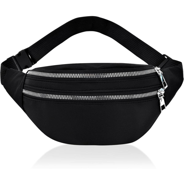 Stylish waterproof waist pack Sports Travel - Black