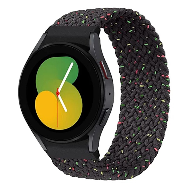 No Gaps Band för Samsung Galaxy Watch 4/5/6 44mm 40mm 4 classic 46mm Flätad soloögla correa Armband Galaxy 5 Pro 45mm rem Black unity Black unity S