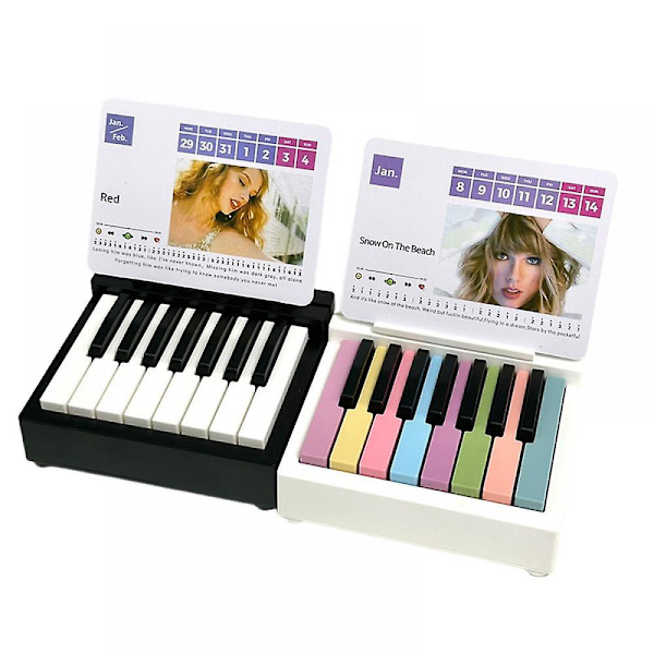 Taylor Swift Spillelig Klaver Skrivebords Kalender Mini Klaver Skrivebords Kalender 3D Notesblok 2024 Card