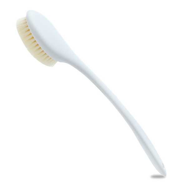 Mjuk badborste för vuxna, badborste med långt handtag, skrubba white