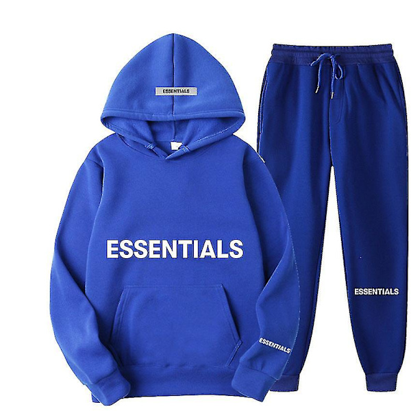 Lanhu Essen-tials Huppari Fear Of God Kirjain Haara Linja Huppari Unisex Sininen Blue S
