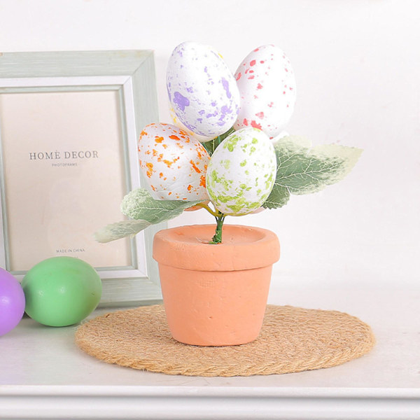 Påsk 17cm Påskägg Kruka Fläckar Ägg Blomkruka Utomhus Trädgård Påsk Dekoration AB170 A