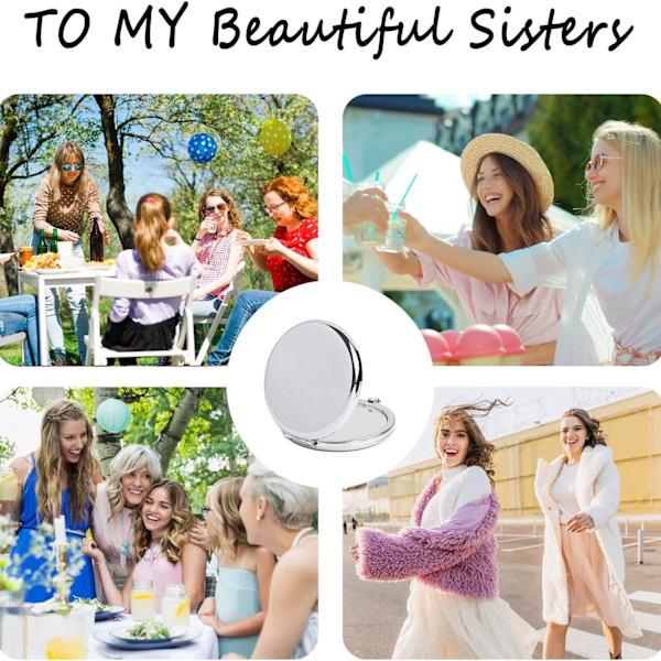 Kompakt smink spegel för män, kvinnor och flickor, snygg