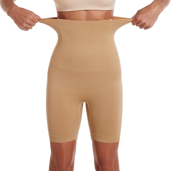 Underkläder Högt Midja Kvinnor Stjärtlyft Kalsonger Body Shapewear Höftförstärkare Shorts Slankning Aprikos Apricot 3XL-4XL