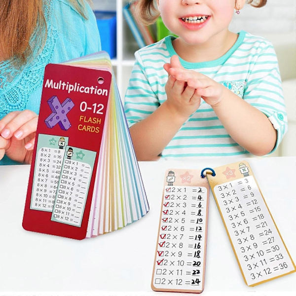 Matematiska multiplikations- och divisionskort för barn (Leksaksset) Pink