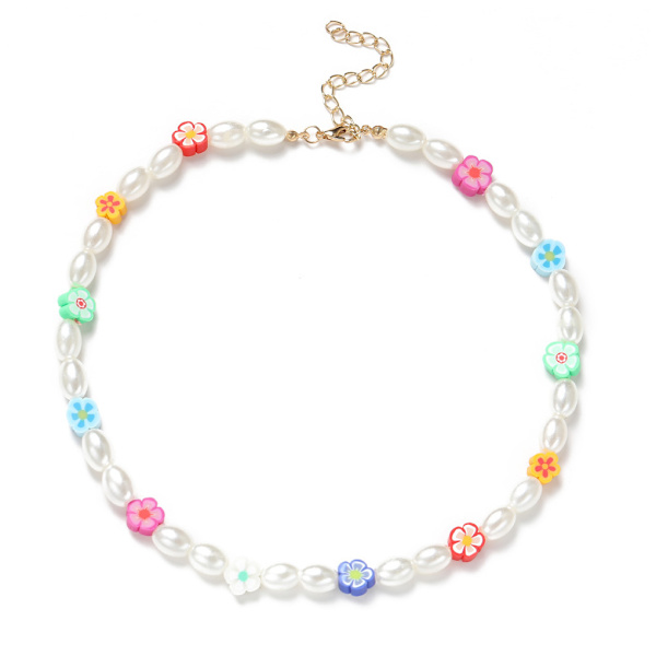 1/2/3/5 helmen kaulakoru helmillä koristeltu Choker säädettävä ketju Boho tyyppi 1 Type 1 2PCS