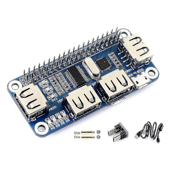 Waveshare 4 USB-portin USB-keskitin Hat Raspberry Pi 4b 3b+ -laitteelle