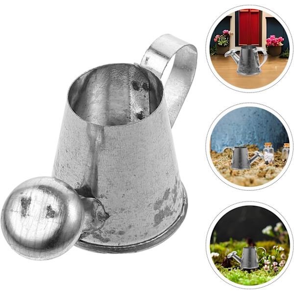 Dukkehus Vandkande Model, 6stk Mini Vandkande Jern Miniature Kedel Have Vandkande til Hjemmekontor Landskabspleje