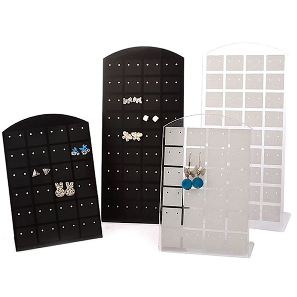 1 stk. 48-hullers øreringe display stand eller praktisk smykkeholder White