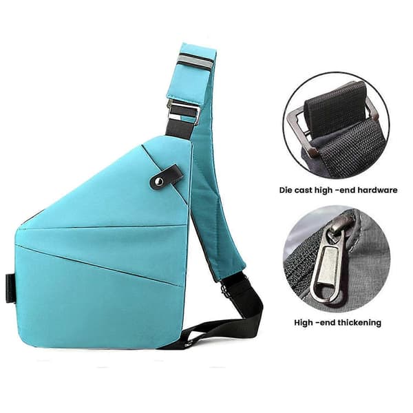 2024 Ny Wander Stöldskydds Resväska Sling Bag Resväska Sky Blue