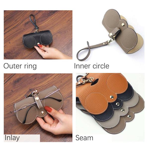 1 stk Retro Læder Håndlavet Brille Etui Solbriller Briller Pro Brown