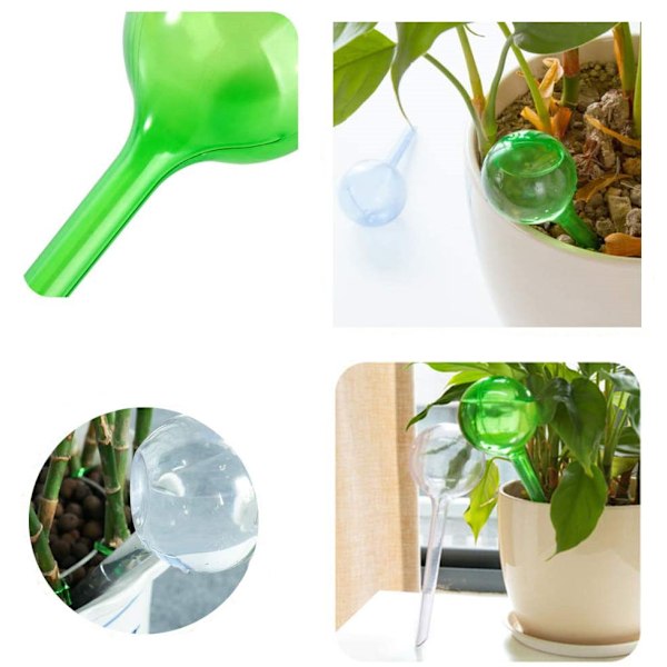 6 stk. gennemsigtigt automatisk vandingssystem plante drypper L