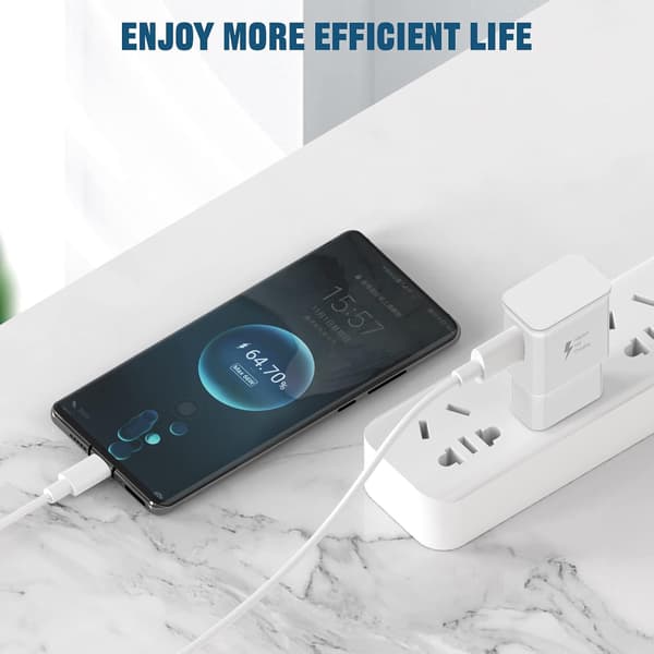 Samsungin nopea latauskaapeli 6ft USB-seinälaturilla