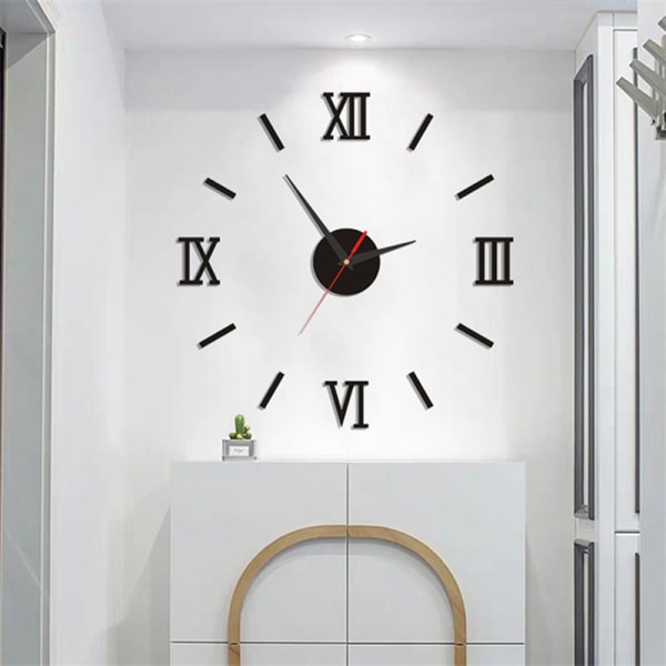 3D Luminous Väggklocka Ramlös Akryl DIY Digital Klocka Vägg Luminous clock