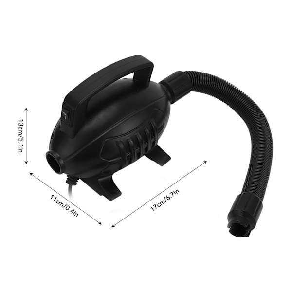 Elektrisk Luftpumpe 600W Høy Effektivitet Lav Støy Oppblåsings Pumpe med 5 Dyser for Oppblåsbar Madrass Seng Svømme Ring EU Plugg 220-240V