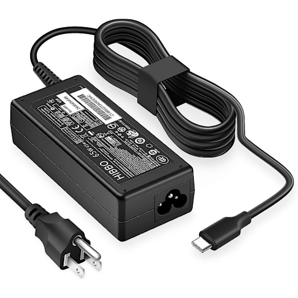Laddare för HP bärbar dator 65w 45w Usb C snabb strömadapter