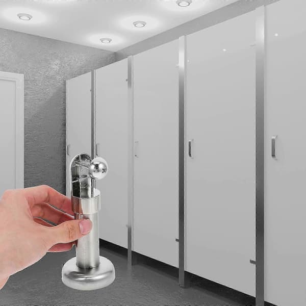 4 stk. toiletpartitionsfødder i rustfrit stål, holdbare monteringsbeslag til toiletbåse