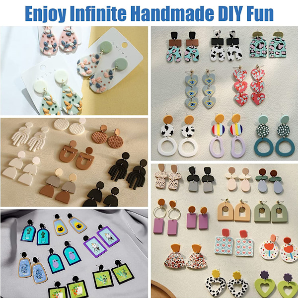 24 Former Polymer Clay Cutter DIY Ørering DIY Kit med 142