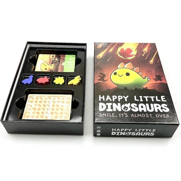 Happy Little Dinosaurs Brætspil Basic Expansion Edition Reunion Camping Tema Fest Spil Interaktivt Spillekort Legetøj Børnegave 2