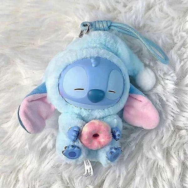 Miniso Stitch Eat Something Before Sleep Series Vinylfigur Bekräftad Blind Box(h) Doughnut