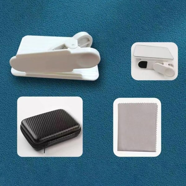 Smartphone Kamera Spejl Reflektion Clip Telefon Reflektion Hvid