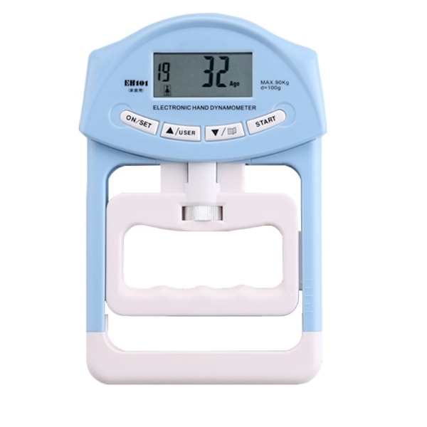 Blå Digital Hånddynamometer - Kraftmåling - Automatisk Opptak - Elektronisk Gripstyrke - 90 kg