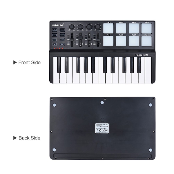 WORLDE PANDAMINI USB MIDI-controller Professionel 25 Keyboard
