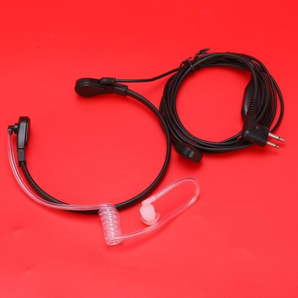 BEL-7696830311145-Walkie Talkie Headset 2 Pin Walkie Talkie Øretelefon, 2-vejs radioovervågningsheadset ABS GPS Walkie Talkie-