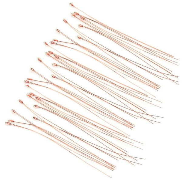 50 stk. NTC 3950 1% 100K Ohm termistor højpræcisionssensor til 3D-printerudskrivning Reprap Hotend Mk2A Mk2B10K guld