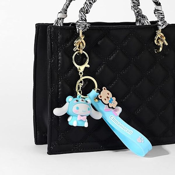 Sød Kawaii nøglering Anime tegneserie Sanrio kawaii nøglering vedhæng til bil rygsække tilbehør smykker