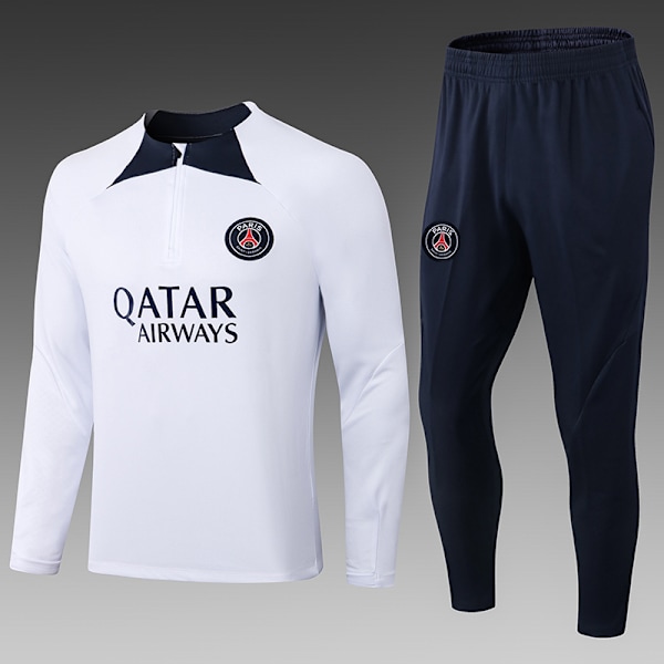 Säsong 22-23 Paris Hemma Vuxen/Barn Långärmad Jersey Dräkt Vit white L