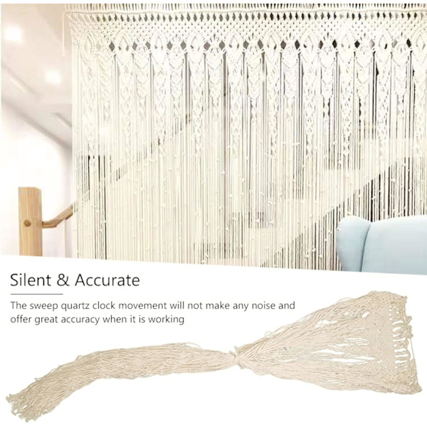 Macramé väggbonad i tyg, macramé dörrhängande boho väggdekoration