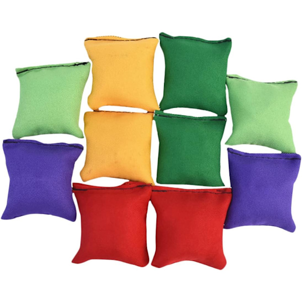 10 st 7*7CM Barnleksaker Sandsäck Barn utomhus lekset Beanb